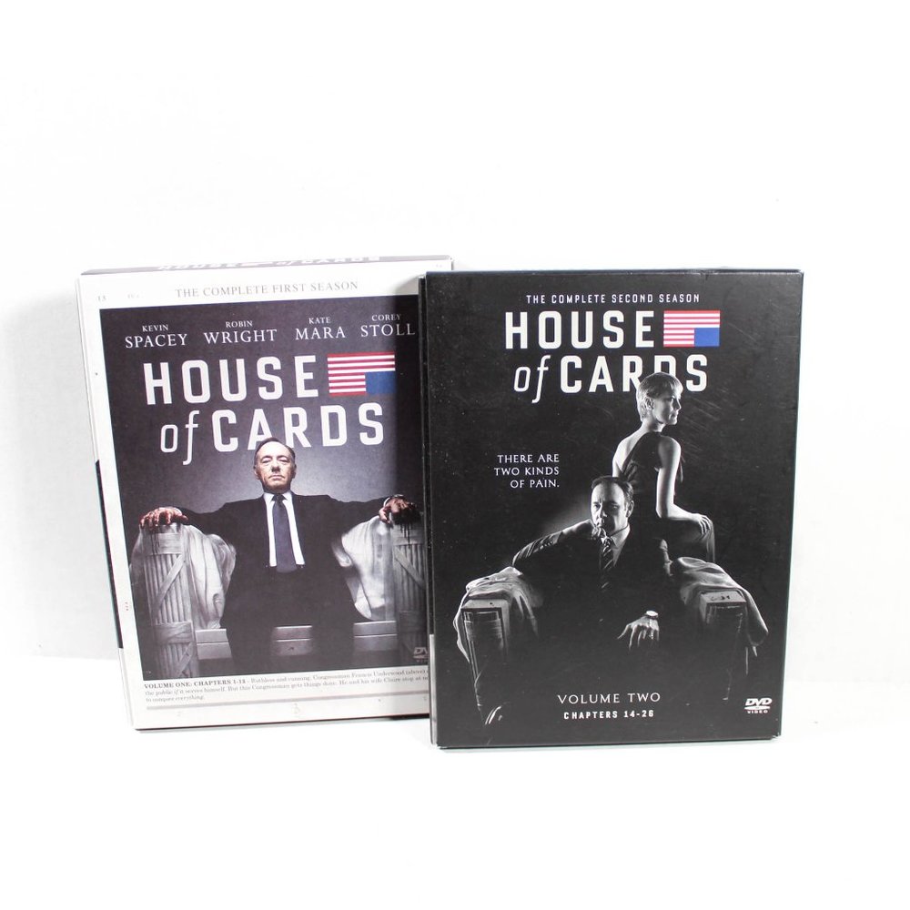 House of Cards Season 1 and 2 DVD Box Set TV Show Movie Bundle Netflix